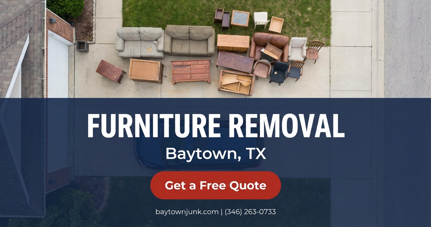 Professional furniture removal service in Baytown with transparent pricing and eco-responsible disposal